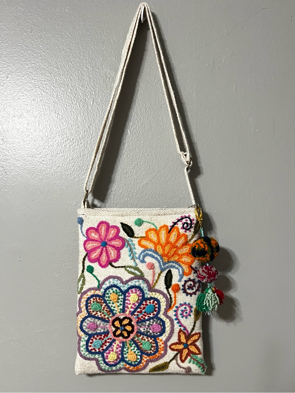 Real Handmade Alpaca Wool Crossbody from Peru